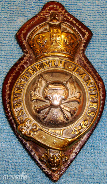 Kings Crown 17th Lancers Horse Bit Boss with Leather Backing. 19289:2. Kings Crown 17th Lancers Horse Bit Boss with Leather Backing. 19289:2. Antique & Militaria in 