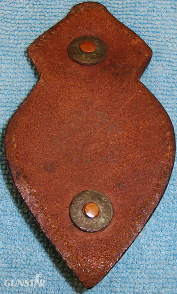 Kings Crown 17th Lancers Horse Bit Boss with Leather Backing. 19289:2. Kings Crown 17th Lancers Horse Bit Boss with Leather Backing. 19289:2. Antique & Militaria