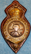 Kings Crown 17th Lancers Horse Bit Boss with Leather Backing. 19289:2. Kings Crown 17th Lancers Horse Bit Boss with Leather Backing. 19289:2. Antique & Militaria