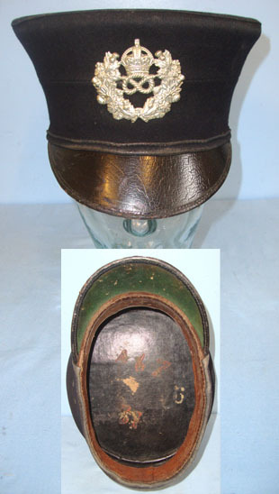  Staffordshire Constabulary Police Shako With Original Kings Crown Cap Badge. Staffordshire Constabulary Police Shako With Original Kings Crown Cap Badge. Clothing
