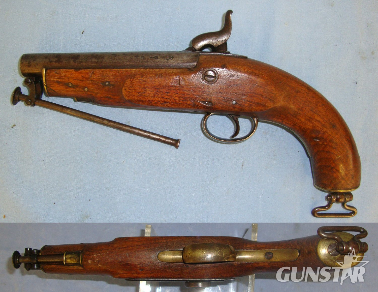  Victorian British WD Pattern 1842 Enfield Tower .577 Regulation Calibre Percussion Cavalry Trooper’s Pistol. Sn 19688 .577 Muzzleloader
