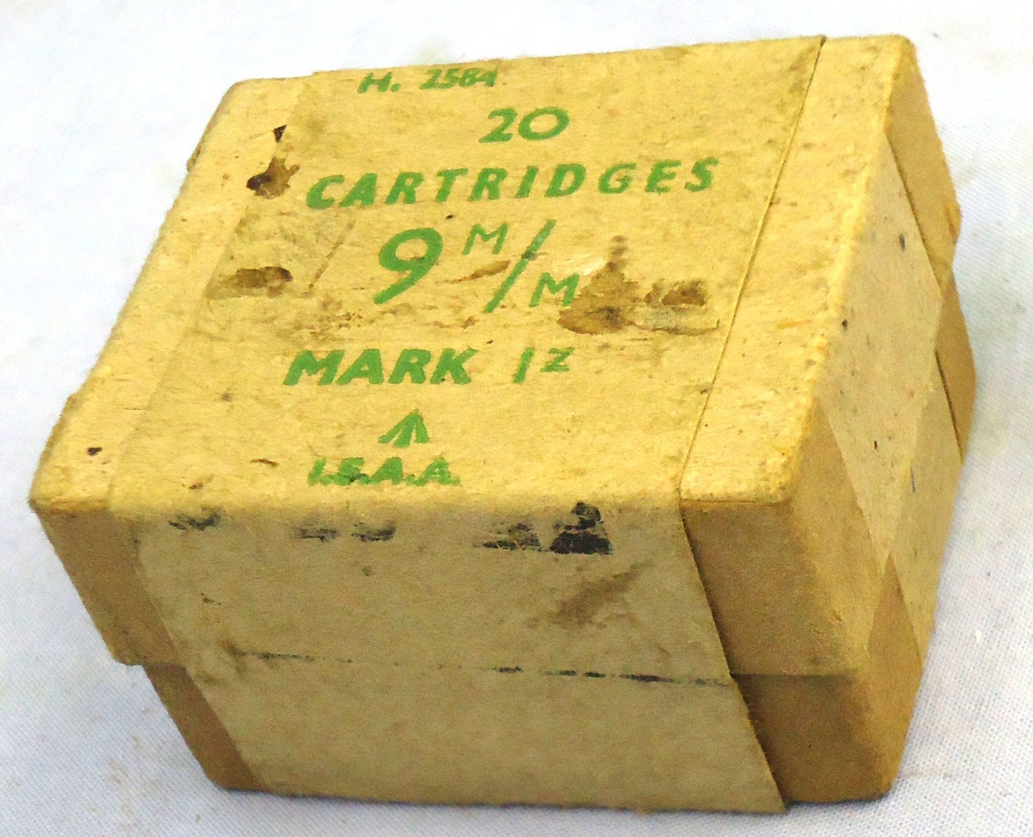 INERT DEACTIVATED. British, 1942 Dated, Browning High Power (Pistol No2 Mk1) Original, WW2, 20 Round Service Pack of Unfired 9mm IZ Rounds as issued to the SAS and British Commandos. Sn - 22787:22 INERT DEACTIVATED. British, 1942 Dated, Browning High Power (Pistol No2 Mk1) Original, WW2, 20 Round Service Pack of Unfired 9mm IZ Rounds as issued to the SAS and British Commandos. Sn - 22787:22 Various Other Ammunition - {CATEGORY} in 