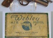 Boxed Early 1920’s – Pre WW2 Webley Mark I .177 Calibre Air Pistol. Sn 23484:28 air pistol .177