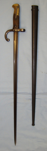  French Model 1874 Type Bayonet and Scabbard. Bayonet