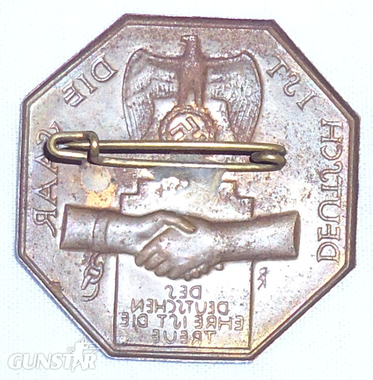  German NSDAP (NAZI PARTY) 1934 Deutsch 1st Die Saar Badge/Tinnie. N 166. German NSDAP (NAZI PARTY) 1934 Deutsch 1st Die Saar Badge/Tinnie. N 166. Antique & Militaria