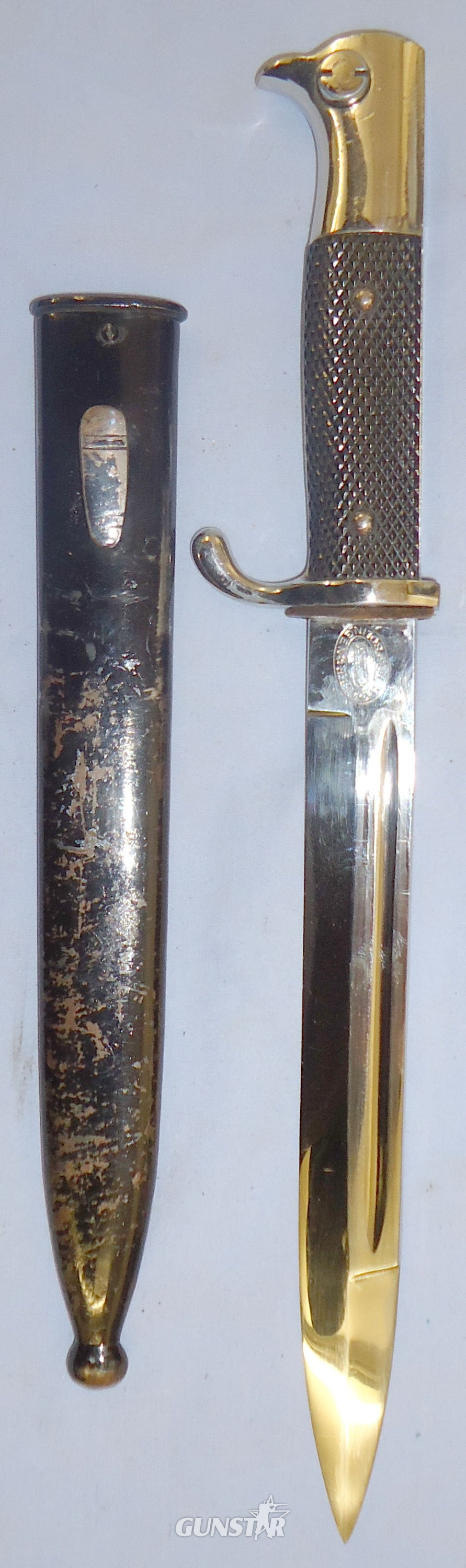 MINT* German M98 Dress Bayonet by FW Holler Solingen & Scabbard. BAYO 235. Bayonet in 