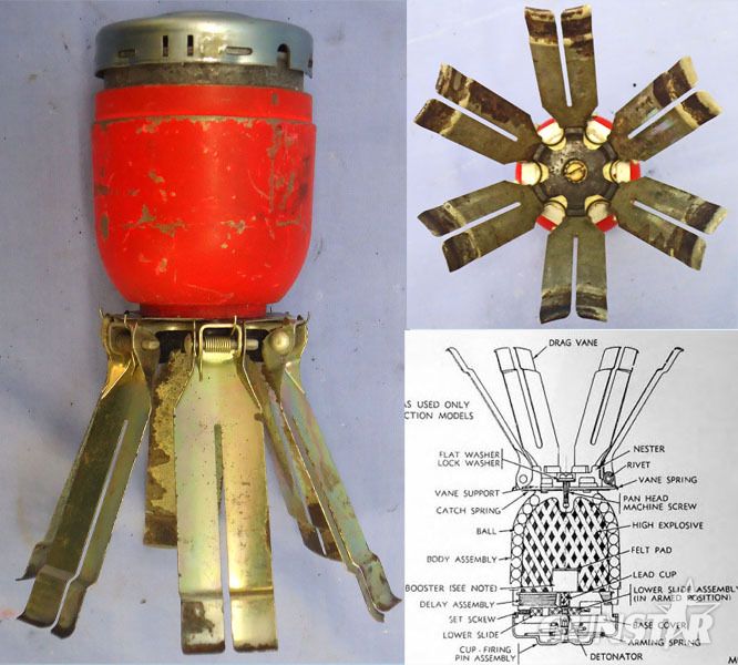  INERT DEACTIVATED. American Vietnam War Era, 1966 Dated, BDU-28B Pineapple DUMMY Cluster Bomb For Instruction Purposes. - O 2025 INERT DEACTIVATED. American Vietnam War Era, 1966 Dated, BDU-28B Pineapple DUMMY Cluster Bomb For Instruction Purposes. - O 2025  Other Ammunition