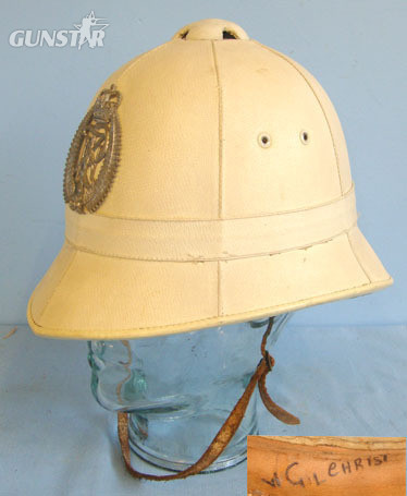 New Zealand Police Male Constable\'s/ Sergeant\'s 6 Panel White Summer Helmet Wi New Zealand Police Male Constable's/ Sergeant's 6 Panel White Summer Helmet With Clothing
