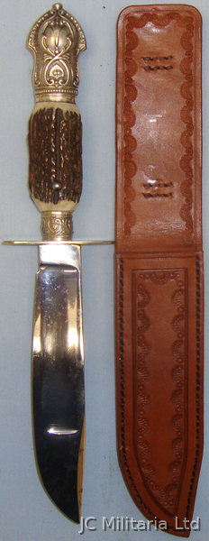 *A Victorian era Silver Mounted’ ‘Koval Sheffield’ Skinning Knife. ED 2547. Hunting Knive in 