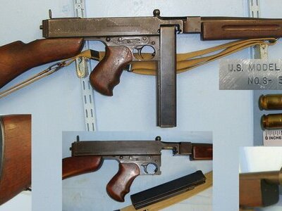 WW2 Era U.S Army Thompson 1928 A1 Auto Ordnance Corp .45 ACP Calibre Sub Machine Gun With U.S Army ‘Co’ 30 Round Stick Magazine, Sling & 4 Inert Deactivated Rounds Of Ammunition**MOVING PARTS**UK/EU 2024 DEACTIVATION**Sn 23330 thompson None  Machine Gun