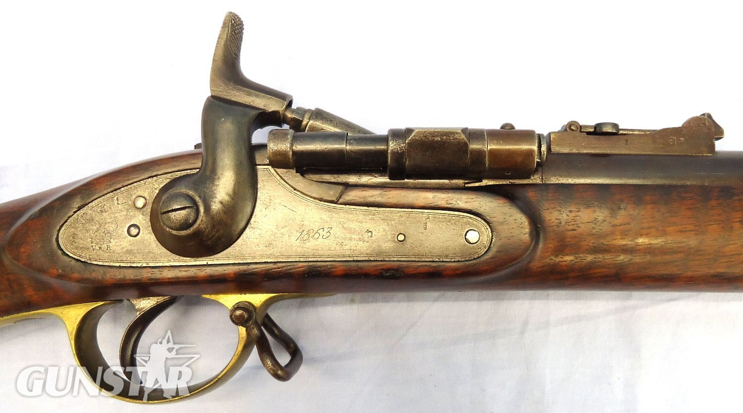 Victorian, British WD Contract, 1863 Dated, .577 Calibre 2 Band, 5 groove Obsolete Caliber Snider Enfield Sergeants Short Rifle. Sn 23484:26 Victorian, British WD Contract, 1863 Dated, .577 Calibre 2 Band, 5 groove Obsolete Caliber Snider Enfield Sergeants Short Rifle. Sn 23484:26 Bolt Action Obsolete Rifle 
