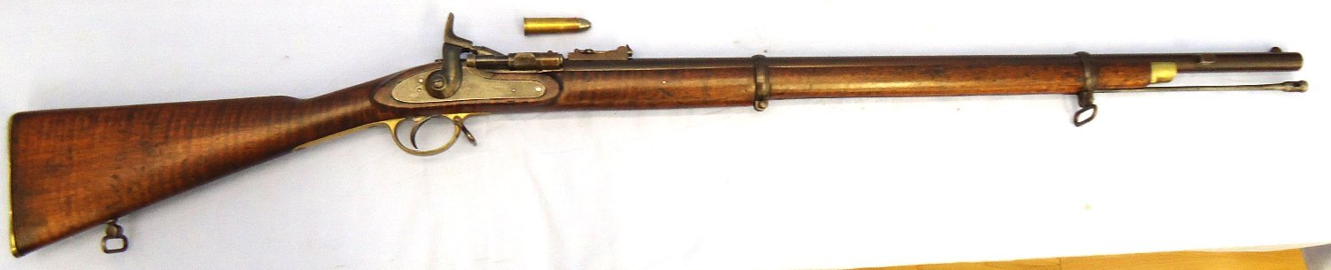 Victorian, British WD Contract, 1863 Dated, .577 Calibre 2 Band, 5 groove Obsolete Caliber Snider Enfield Sergeants Short Rifle. Sn 23484:26 Victorian, British WD Contract, 1863 Dated, .577 Calibre 2 Band, 5 groove Obsolete Caliber Snider Enfield Sergeants Short Rifle. Sn 23484:26 Bolt Action Obsolete Rifle - {CATEGORY} in 