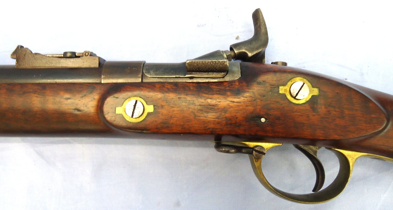 {CATEGORY} - Victorian, British WD Contract, 1863 Dated, .577 Calibre 2 Band, 5 groove Obsolete Caliber Snider Enfield Sergeants Short Rifle. Sn 23484:26 Victorian, British WD Contract, 1863 Dated, .577 Calibre 2 Band, 5 groove Obsolete Caliber Snider Enfield Sergeants Short Rifle. Sn 23484:26 Bolt Action Obsolete Rifle in 