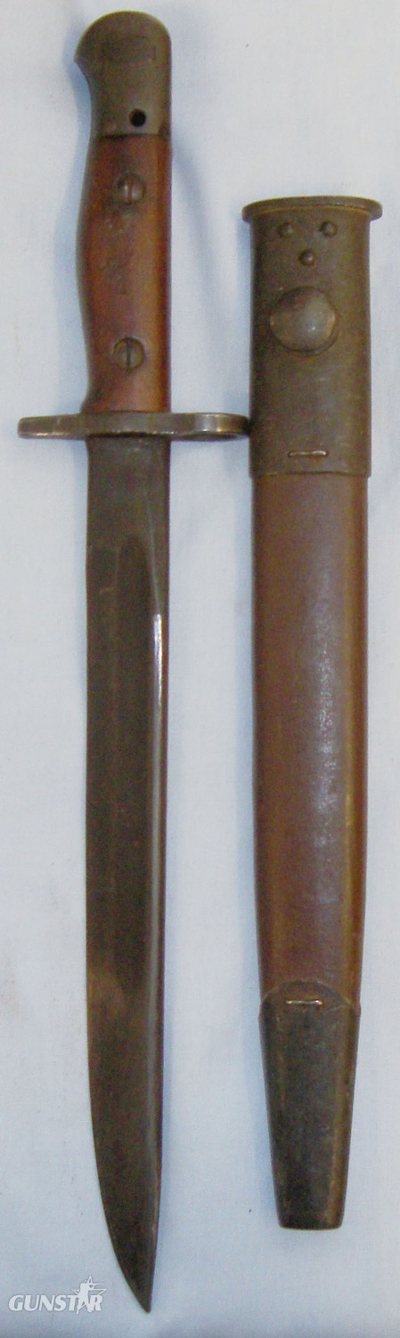 Lithgow Korean War Period Australian Owen MK I Bayonet and Scabbard. Bayonet in 