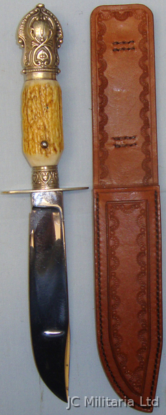 *A Victorian era Silver Mounted’ ‘Koval Sheffield’ Skinning Knife. ED 2548. Hunting Knive in 