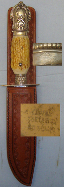 *A Victorian era Silver Mounted’ ‘Koval Sheffield’ Skinning Knife. ED 2548. Hunting Knive