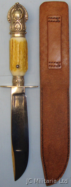  *A Victorian era Silver Mounted’ ‘Koval Sheffield’ Skinning Knife. ED 2548. Hunting Knive