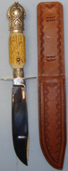 *A Victorian era Silver Mounted’ ‘Koval Sheffield’ Skinning Knife. ED 2548. Hunting Knive