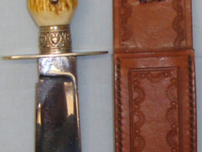 *A Victorian era Silver Mounted’ ‘Koval Sheffield’ Skinning Knife. ED 2548. Hunting Knive