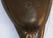 WW2 Era Japanese Nambu Type 14 Semi Automatic Pistol Leather Clam Shell Pistol Holster. Sn 23660 Nambu holster Care & Storage