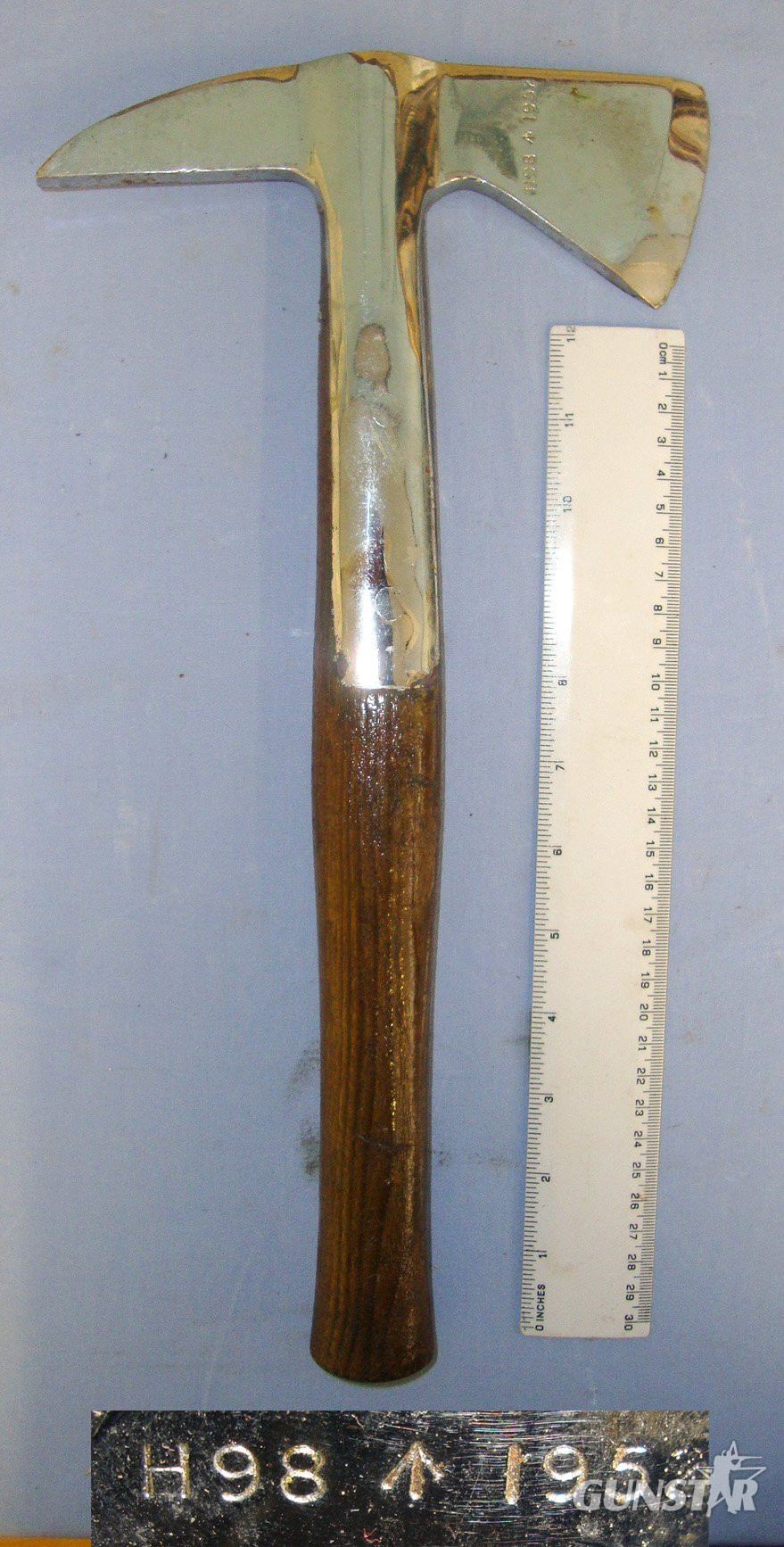 1952 British WD Military Fireman’s Axe Numbered H98 With Chrome Plated Steel Axe Head. Sn 21781 Other Blade in 