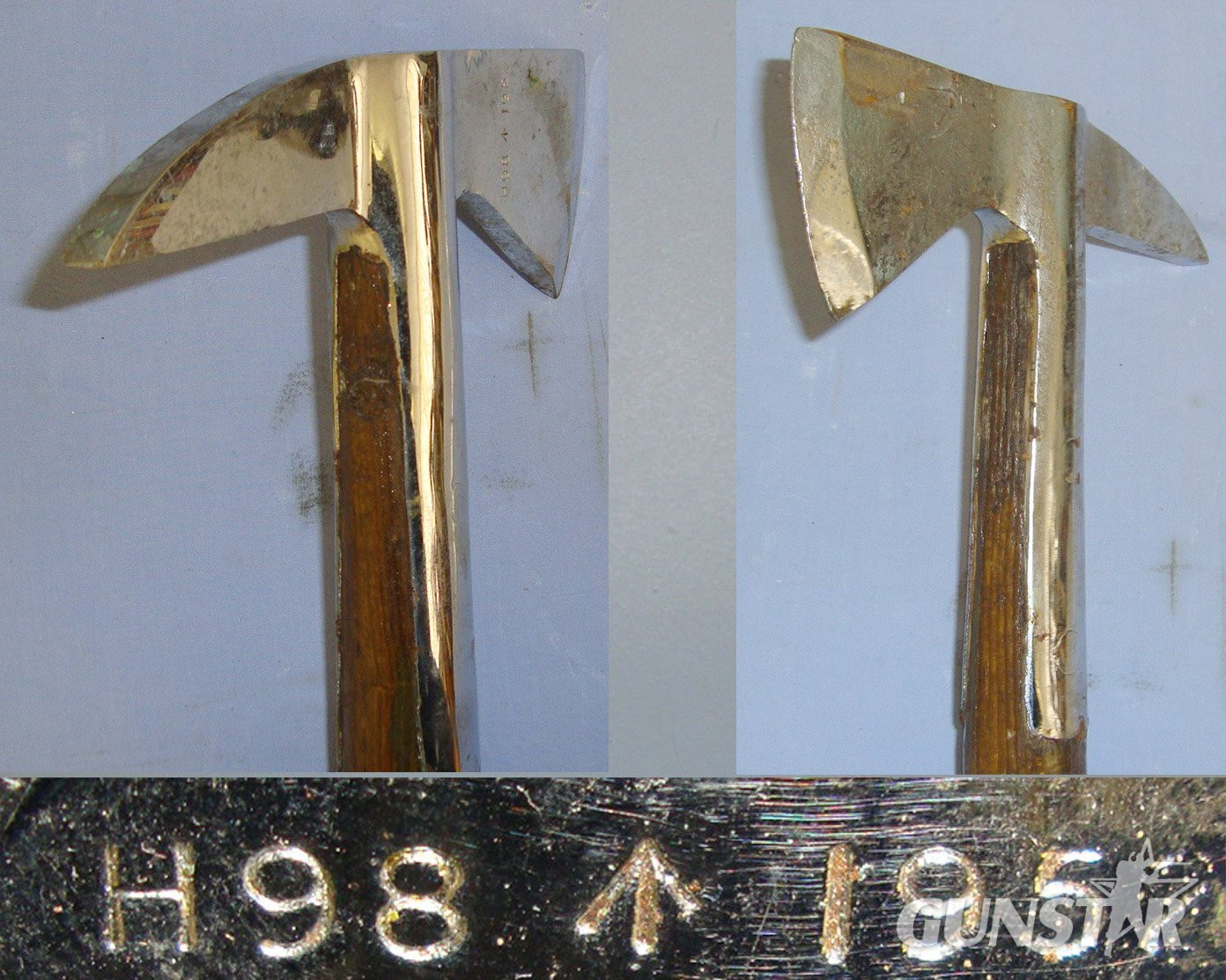 1952 British WD Military Fireman’s Axe Numbered H98 With Chrome Plated Steel Axe Head. Sn 21781 Other Blade