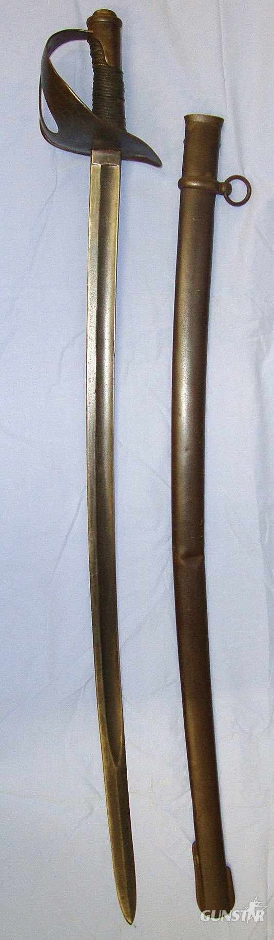 1860-1864 Italian Model 1860 Heavy Cavalry Trooper’s Sword With Blade By ‘S&K’ (Schnitzler & Kirschbaum, Solingen, Germany) & Scabbard. Sn 23644 Sword in 