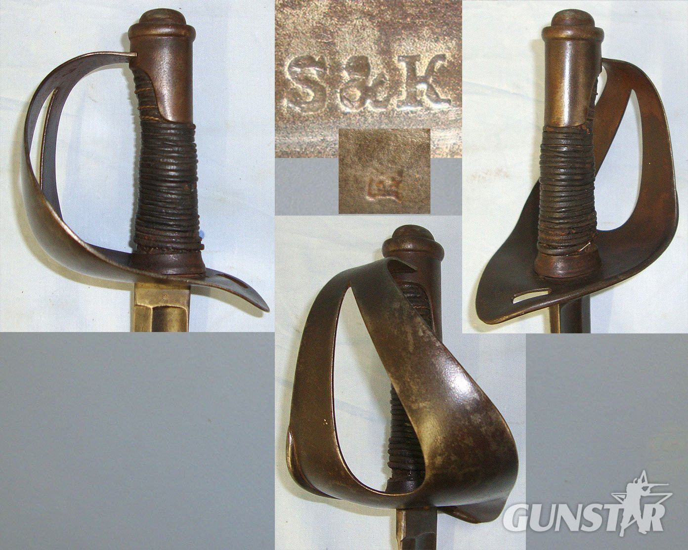 1860-1864 Italian Model 1860 Heavy Cavalry Trooper’s Sword With Blade By ‘S&K’ (Schnitzler & Kirschbaum, Solingen, Germany) & Scabbard. Sn 23644 Sword