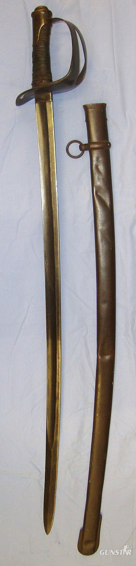  1860-1864 Italian Model 1860 Heavy Cavalry Trooper’s Sword With Blade By ‘S&K’ (Schnitzler & Kirschbaum, Solingen, Germany) & Scabbard. Sn 23644 Sword