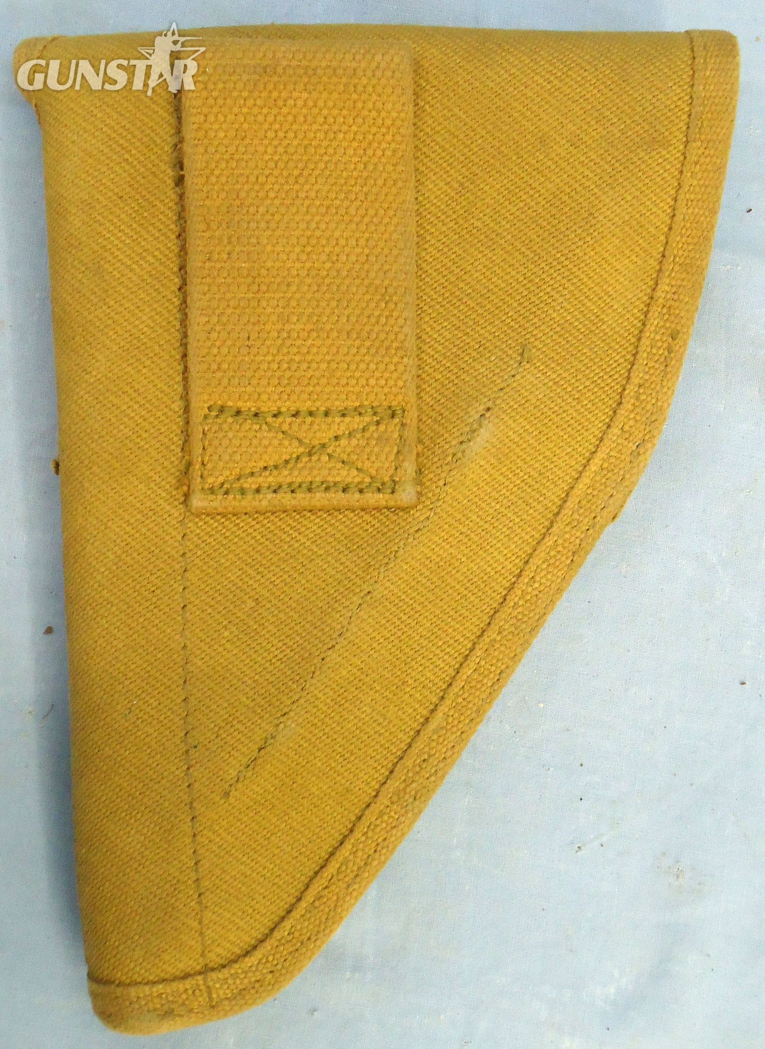 Canadian, 1944 Dated, Pattern 37 Webbing Holster for the 9mm Hi Power Semi Automatic Service Pistol. MISC 2009  Canadian, 1944 Dated, Pattern 37 Webbing Holster for the 9mm Hi Power Semi Automatic Service Pistol. MISC 2009 Care & Storage - {CATEGORY} in 