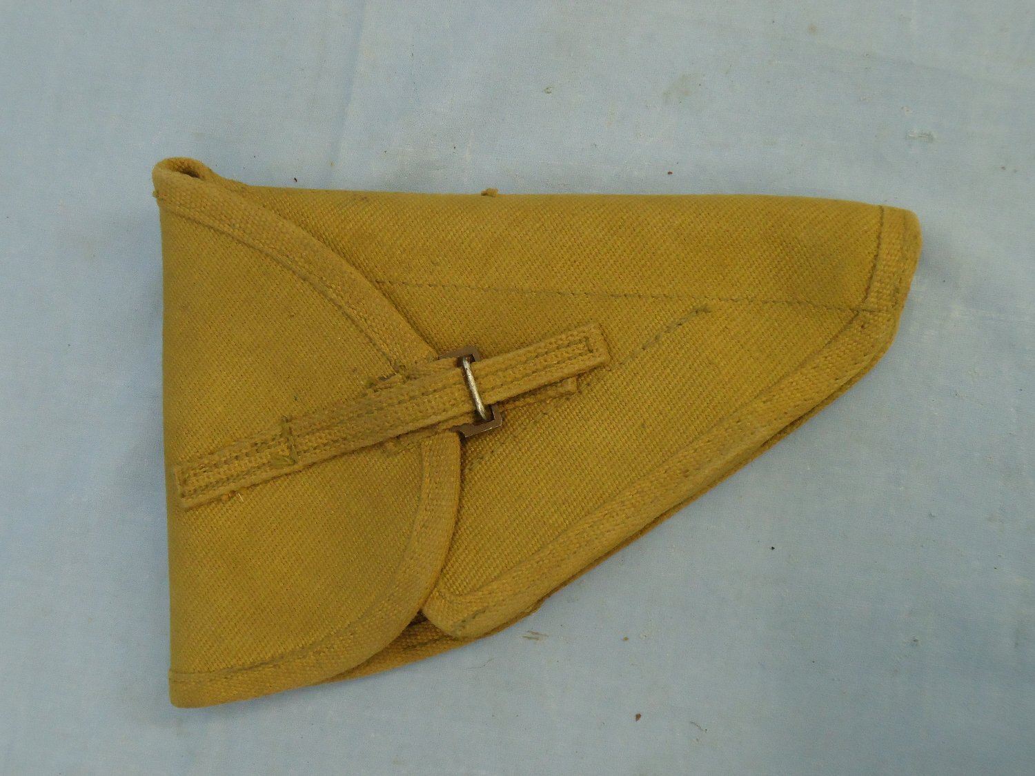 Canadian, 1944 Dated, Pattern 37 Webbing Holster for the 9mm Hi Power Semi Automatic Service Pistol. MISC 2009  Canadian, 1944 Dated, Pattern 37 Webbing Holster for the 9mm Hi Power Semi Automatic Service Pistol. MISC 2009 Care & Storage - {CATEGORY}