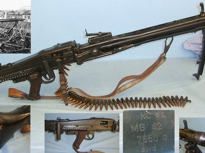 RARE**WW2 Nazi German Maschinengewehr MG 42, 7.92mm Machine Gun By 'swd’ (Berlin Lübecker Maschinenfabriken) With 1943 Dated ‘kur’ (Steyr-Daimler Puch AG, Werk Graz) Bi-Pod, Sling, Partial Ammo Belt & Inert Rounds*COCKS & DRY FIRES*2022 DEA CTIVATI MG42 None  Machine Gun