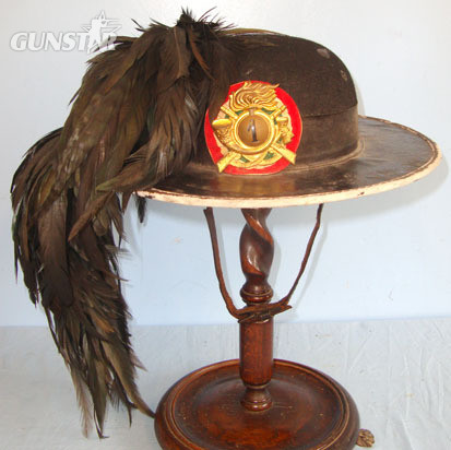 Bersaglieri Light Infantry Hat With 1st Bersaglieri Plate & Black Capercaillie F Bersaglieri Light Infantry Hat With 1st Bersaglieri Plate & Black Capercaillie F Clothing in 