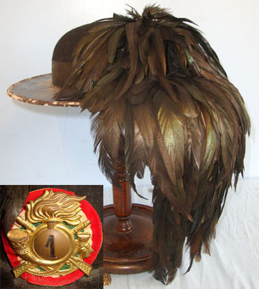 Bersaglieri Light Infantry Hat With 1st Bersaglieri Plate & Black Capercaillie F Bersaglieri Light Infantry Hat With 1st Bersaglieri Plate & Black Capercaillie F Clothing