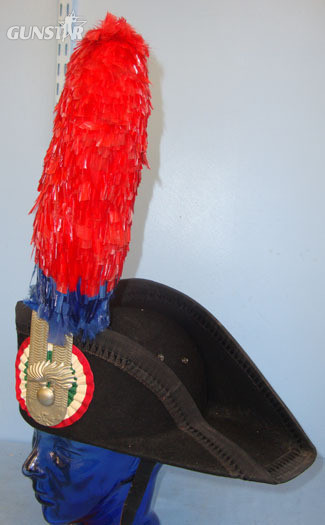 Italian Carabinieri Officer’s Hat With State Cockade & Ostrich Feather Plume. Italian Carabinieri Officer’s Hat With State Cockade & Ostrich Feather Plume. Clothing in 