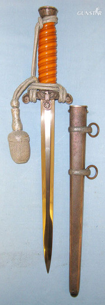 1935 Pattern Nazi German Army Officer's Dagger By Carl Julius Krebs Solingen Wit Other Blade in 