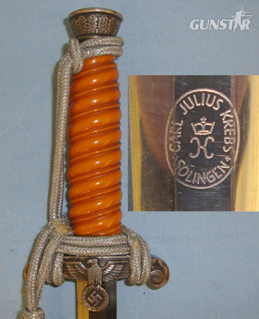  1935 Pattern Nazi German Army Officer's Dagger By Carl Julius Krebs Solingen Wit Other Blade
