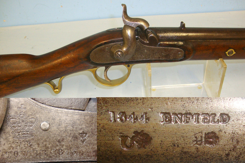 Royal Small Arms Factory (Enfield) Tower .650 Carbine Calibre Muzzle Loading Percussion Yeomanry Cavalry Carbine With Saddle Bar, Ring & Captive Steel Ram Rod. Muzzleloader .65 Cal Muzzleloader Rifle