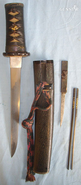 Ancient Blade (C1584) Japanese Tanto By Sukesada With Double Signed Tang & Scabb Other Blade in 