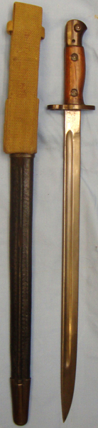  *Scarce WWII British 1907 ‘Lanchester’ Bayonet, Scabbard and Frog. BAYO 708. Bayonet