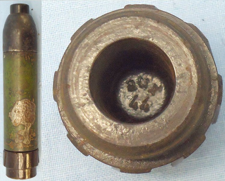 INERT DEACTIVATED. German, WW2, 1944 Dated, 3cm High Explosive (HE) (G.Spgr Gewehr Sprenggranate) Rifle Grenade / Hand Grenade. Sn - 21616 INERT DEACTIVATED. German, WW2, 1944 Dated, 3cm High Explosive (HE) (G.Spgr Gewehr Sprenggranate) Rifle Grenade / Hand Grenade. Sn - 21616  Other Ammunition