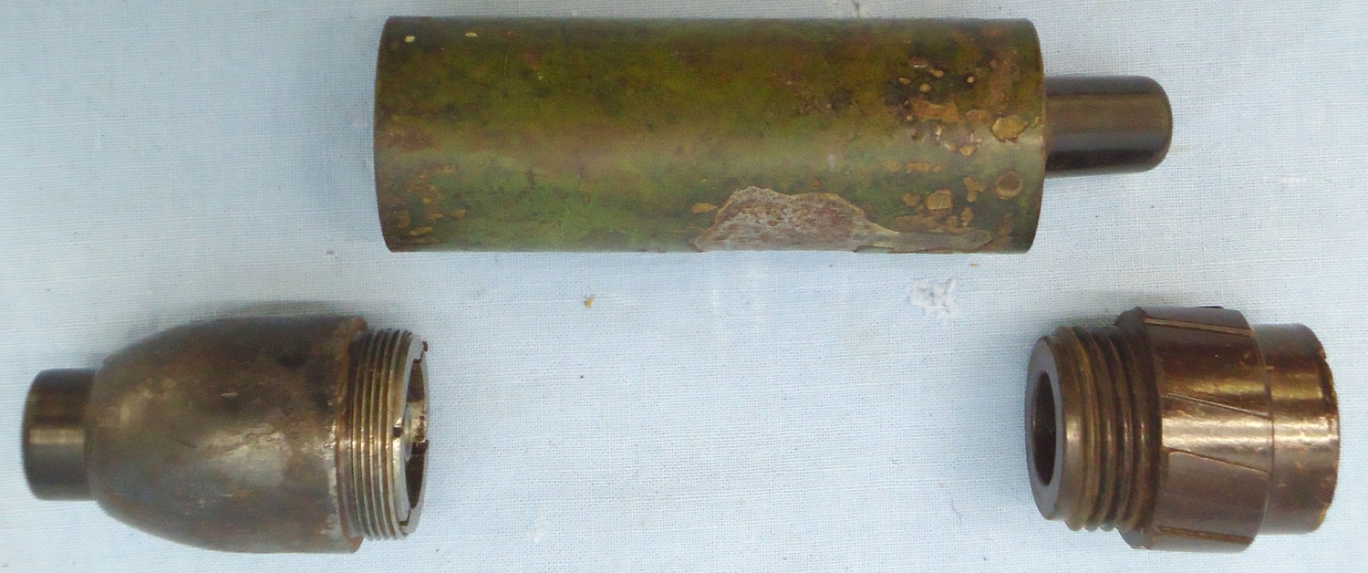 INERT DEACTIVATED. German, WW2, 1944 Dated, 3cm High Explosive (HE) (G.Spgr Gewehr Sprenggranate) Rifle Grenade / Hand Grenade. Sn - 21616 INERT DEACTIVATED. German, WW2, 1944 Dated, 3cm High Explosive (HE) (G.Spgr Gewehr Sprenggranate) Rifle Grenade / Hand Grenade. Sn - 21616  Other Ammunition 