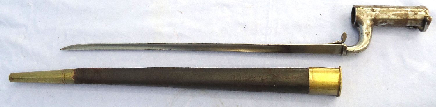 British, Pattern 1840 Constabulary Bayonet and Scabbard by RW (R.W. Aston (Richard & William Aston, Birmingham)). Sn 23767 Bayonet - {CATEGORY}