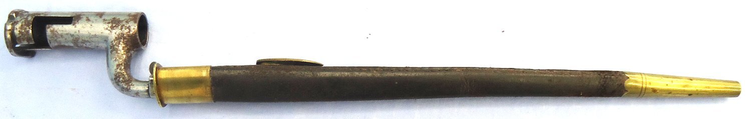 British, Pattern 1840 Constabulary Bayonet and Scabbard by RW (R.W. Aston (Richard & William Aston, Birmingham)). Sn 23767 Bayonet 