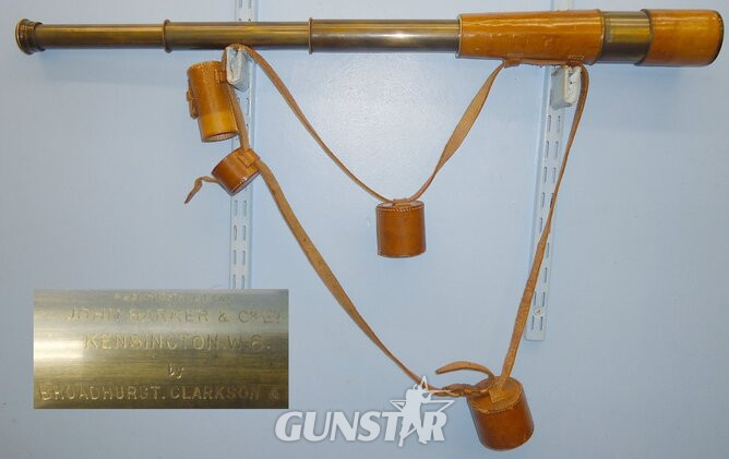 Victorian Era British Broadhurst Clarkson & Co 3 Draw 'Signallers' Brass Telescope with Interchangable Eye Piece Lens and Hard Leather Case. OPT 836. Victorian Era British Broadhurst Clarkson & Co 3 Draw 'Signallers' Brass Telescope with Interchangable Eye Piece Lens and Hard Leather Case. OPT 836. Sight & Optic in 