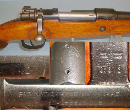  FN Herstal Columbian Military Contract, Belgian FN K98 Mauser Bolt Action 7.62mm NATO Calib Bolt Action 7.62x51mm NATO Rifle