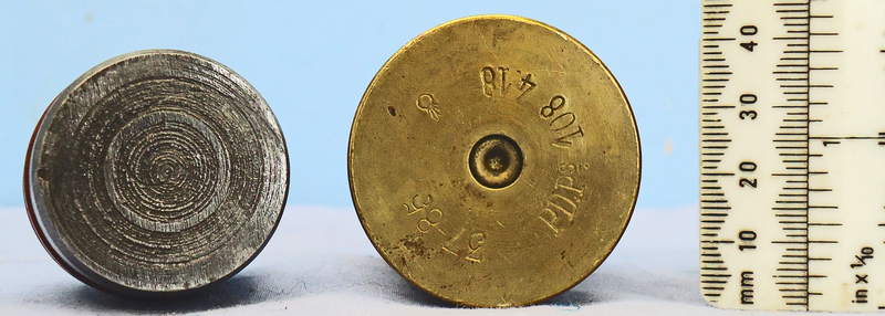 DEACTIVATED INERT. French WW, 1918 Dated French 37mm (37 x 94R) Pom Pom Solid Shot Round. - O 1905 DEACTIVATED INERT. French WW, 1918 Dated French 37mm (37 x 94R) Pom Pom Solid Shot Round. - O 1905  Other Ammunition