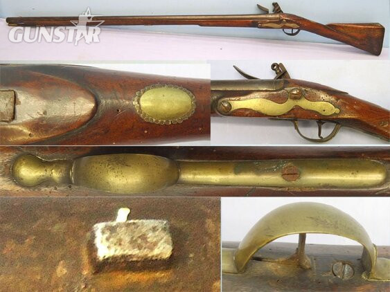 Buckmaster Extremely Rare, Original, British, George II Era, Pre Land Pattern, 42 Inch Barrel Brown Bess .75” Musket by Buckmaster of London. Sn - 21851:6 Muzzleloader .75 Cal Muzzleloader Rifle