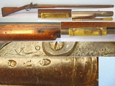 Buckmaster Extremely Rare, Original, British, George II Era, Pre Land Pattern, 42 Inch Barrel Brown Bess .75” Musket by Buckmaster of London. Sn - 21851:6 Muzzleloader .75 Cal Muzzleloader Rifle