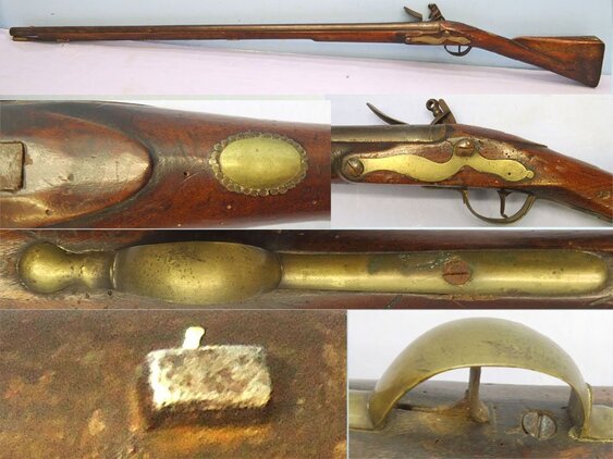 Buckmaster Extremely Rare, Original, British, George II Era, Pre Land Pattern, 42 Inch Barrel Brown Bess .75” Musket by Buckmaster of London. Sn - 21851:6 Muzzleloader .75 Cal Muzzleloader Rifle